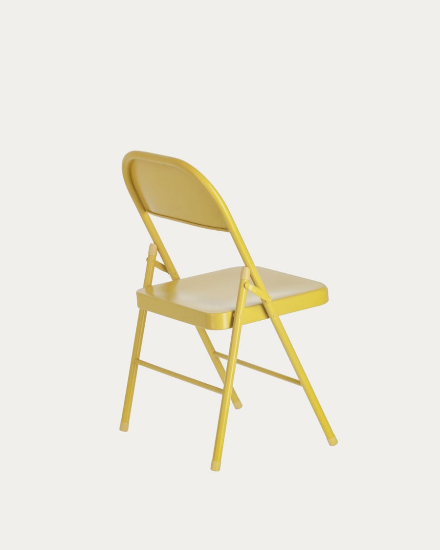Yellow metal sales folding chairs