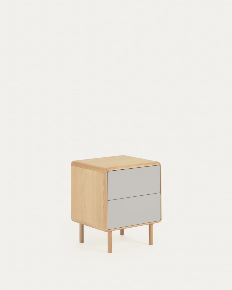 Anielle solid and ash veneer bedside table 50 x 58,4 cm