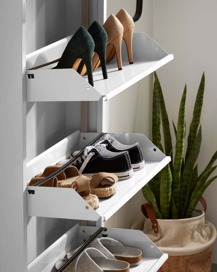 Ode Schuhschrank 50 x 136 cm 4-türig weiß
