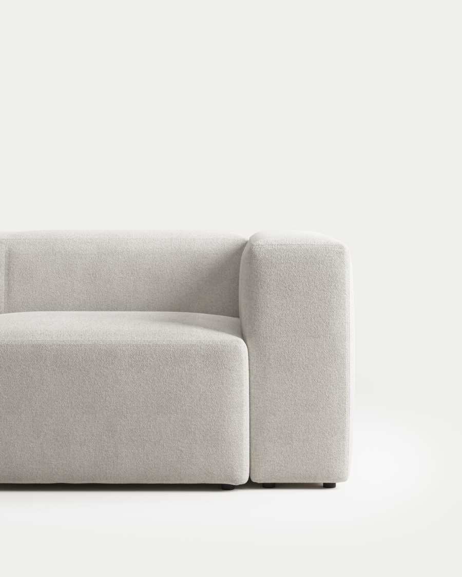 Blok fire-retardant white bouclé 2-seater sofa 210cm FSC Mix Credit