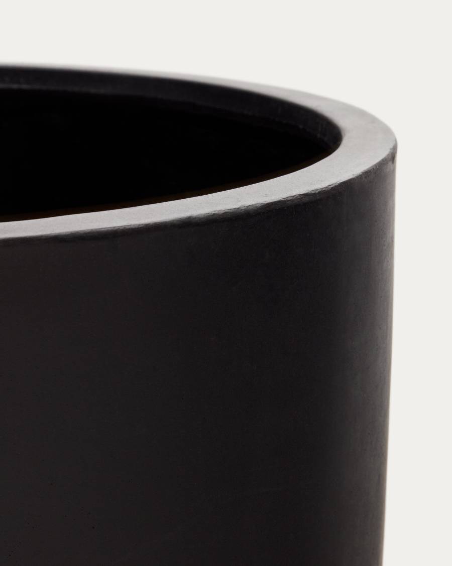 Aiguablava plant pot in black cement, Ø 62 cm