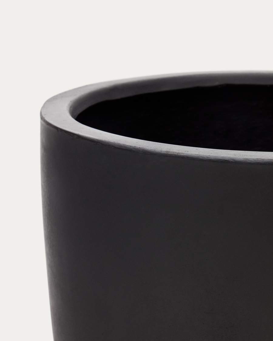 Aiguablava plant pot in black cement, Ø 56 cm