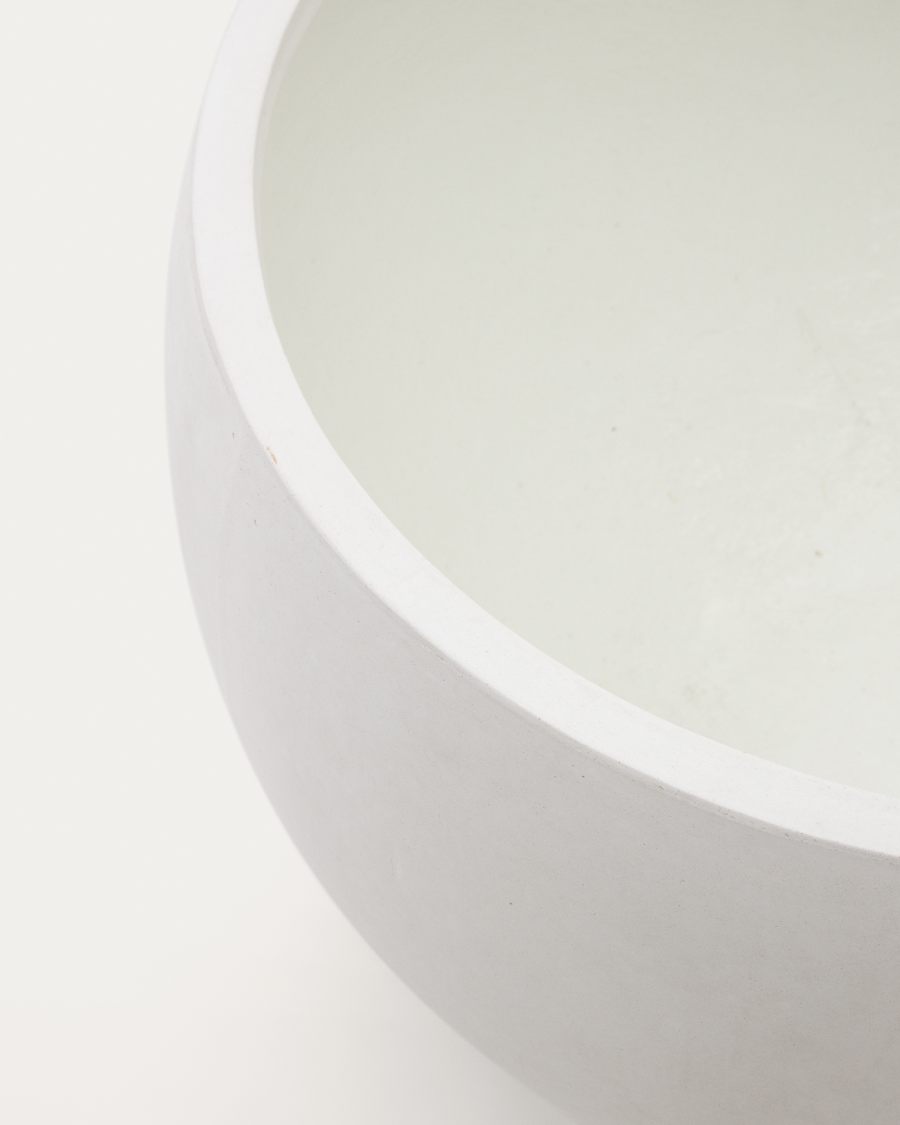 Grau White Cement Planter Ø 72 cm