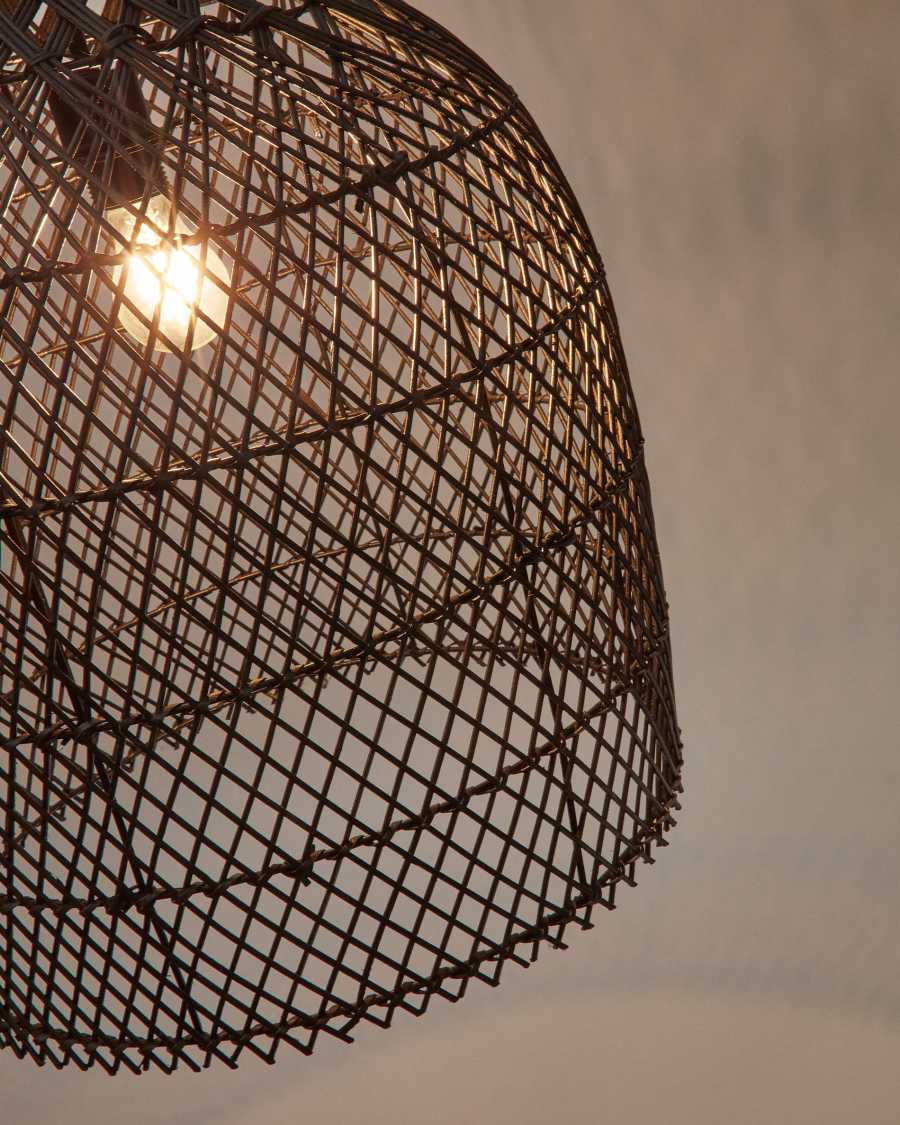 Domitila rattan ceiling lamp shade with black painted finish, Ø 44 cm