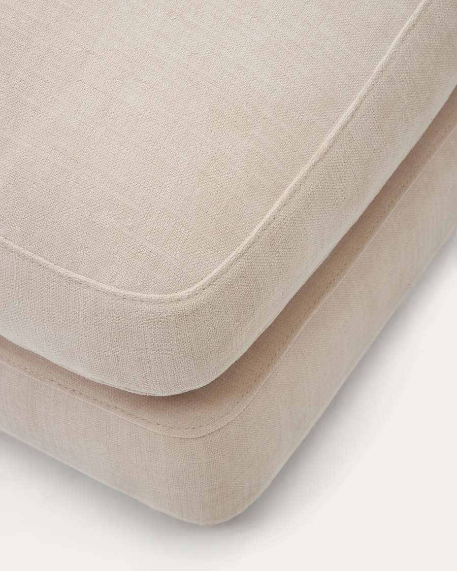 Gala beige chenille footrest FSC Mix Credit 90 x 90cm