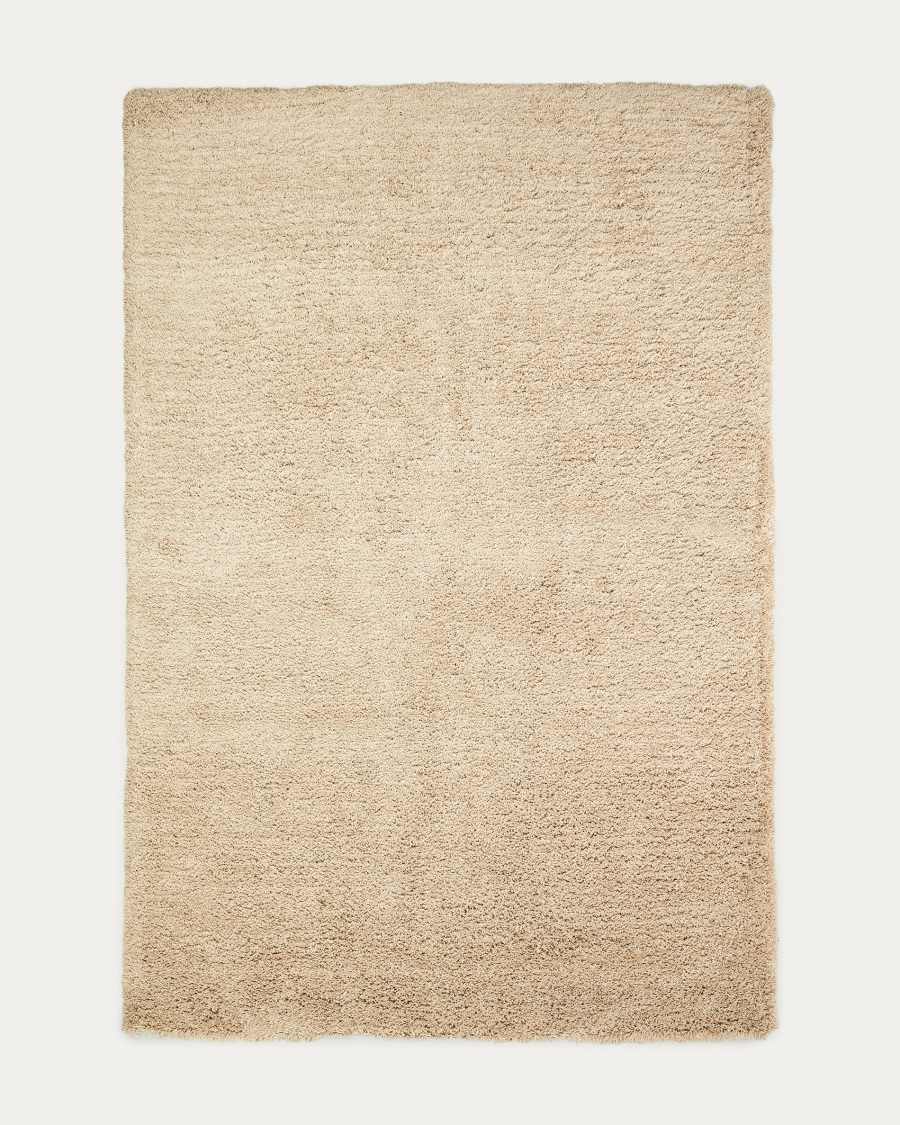 Neade rug, cotton and polyester in beige, 200 x 300 cm