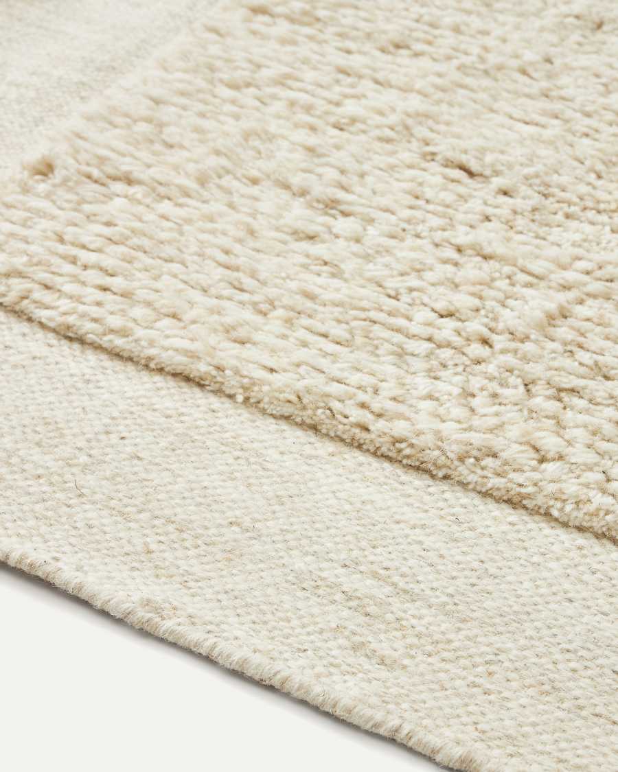 Marely white wool rug 200 x 300 cm
