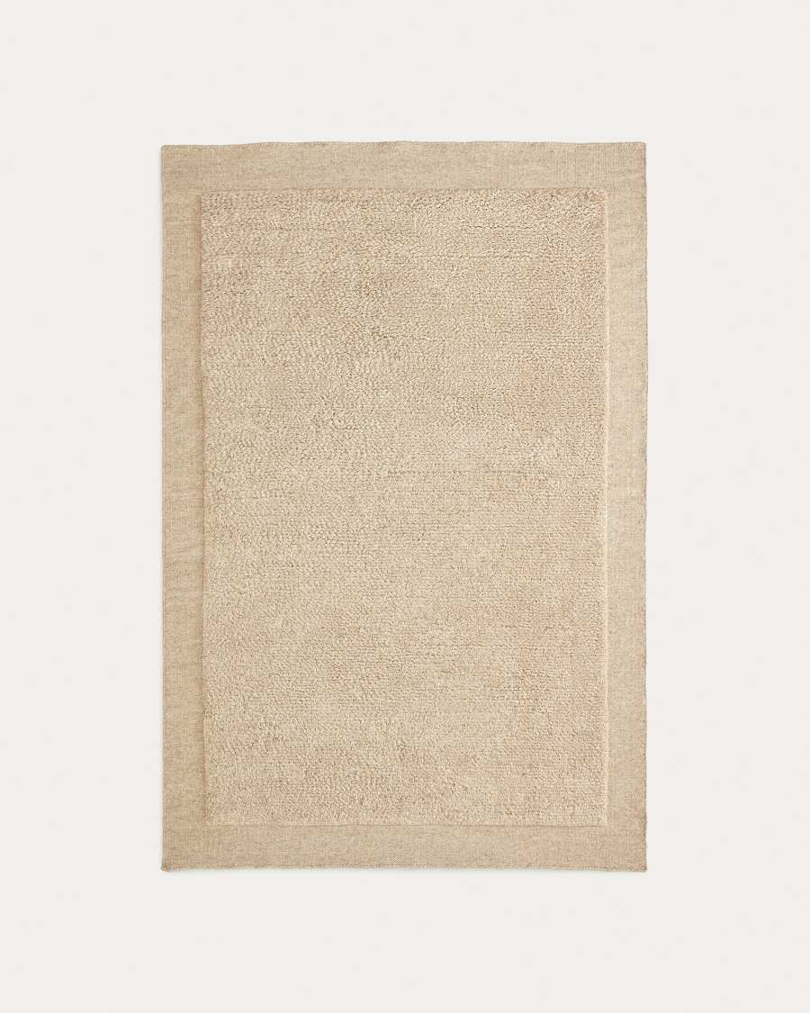 Marely beige wool rug 160 x 230 cm