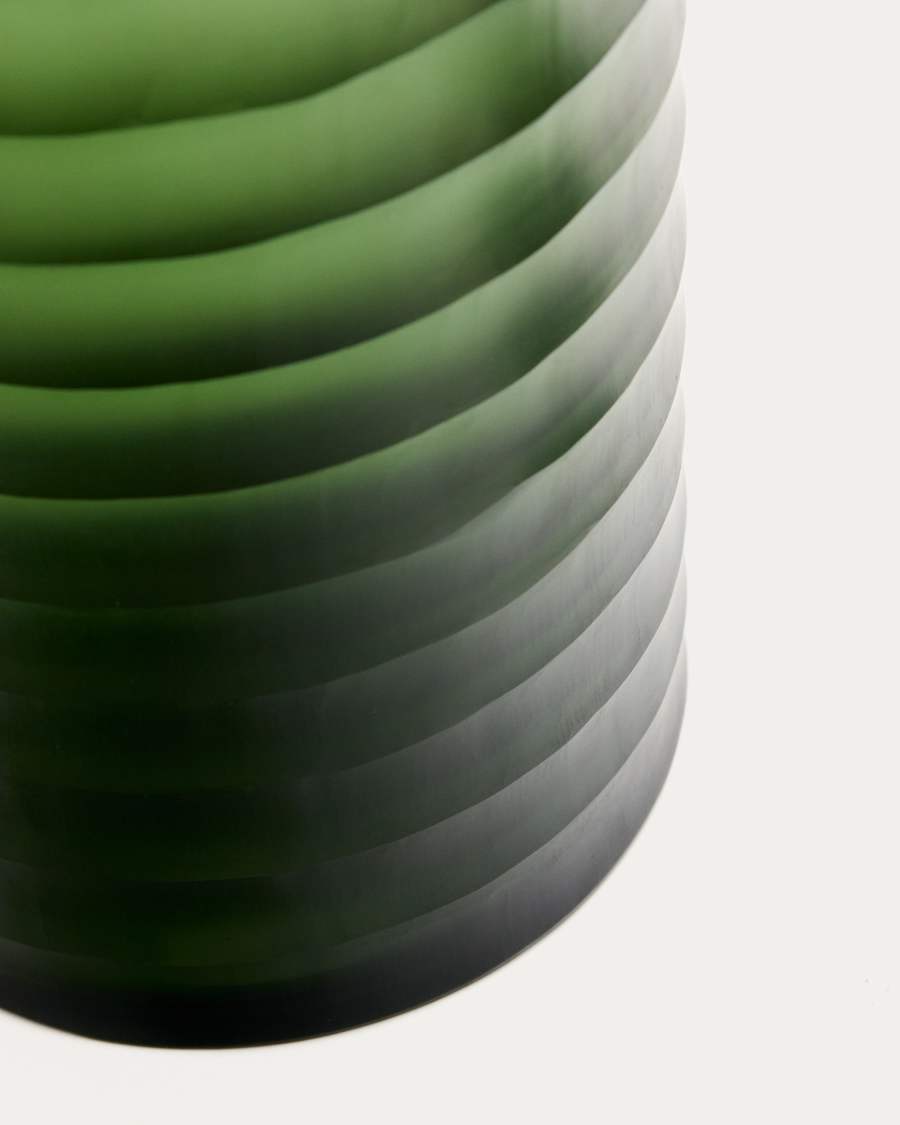Bunce green, recycled-glass vase, 25 cm