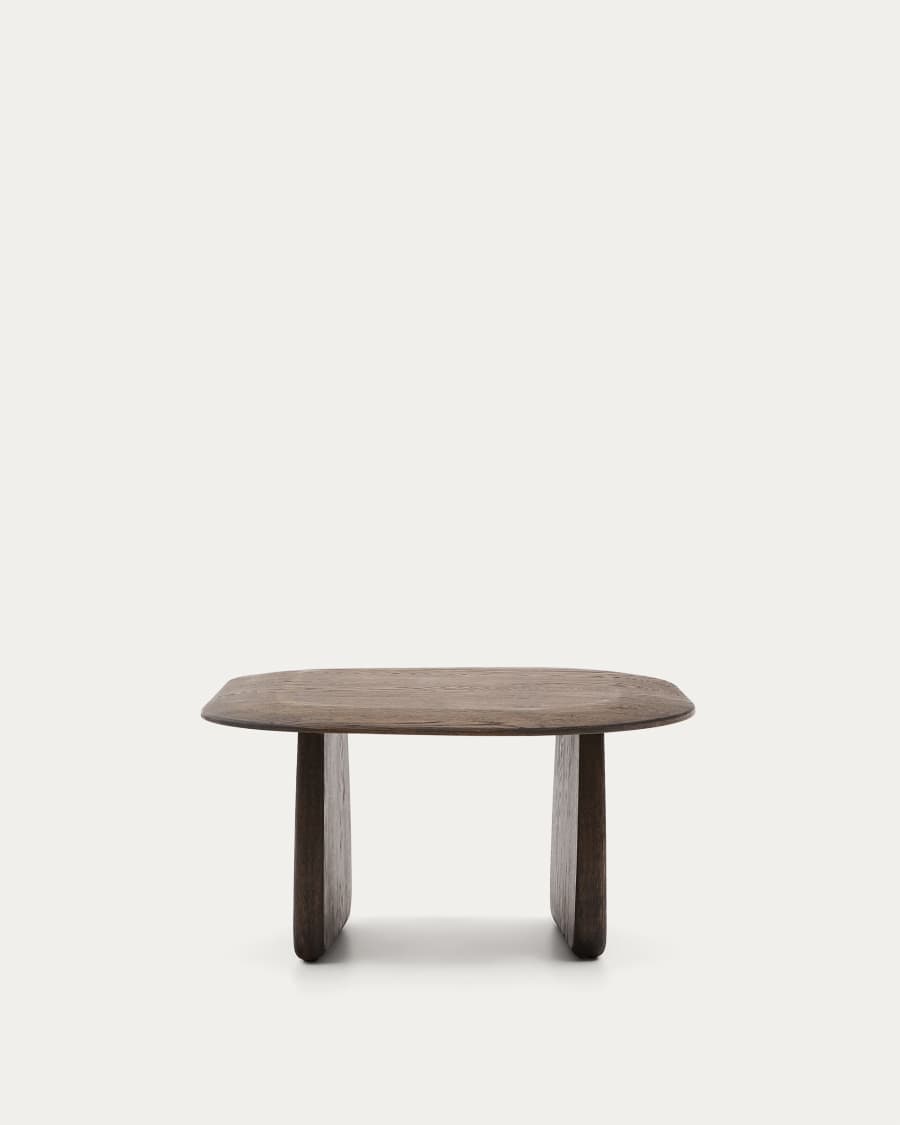 Pirita side table made from solid oak wood in a dark finish, 71 x 70 cm FSC 100%