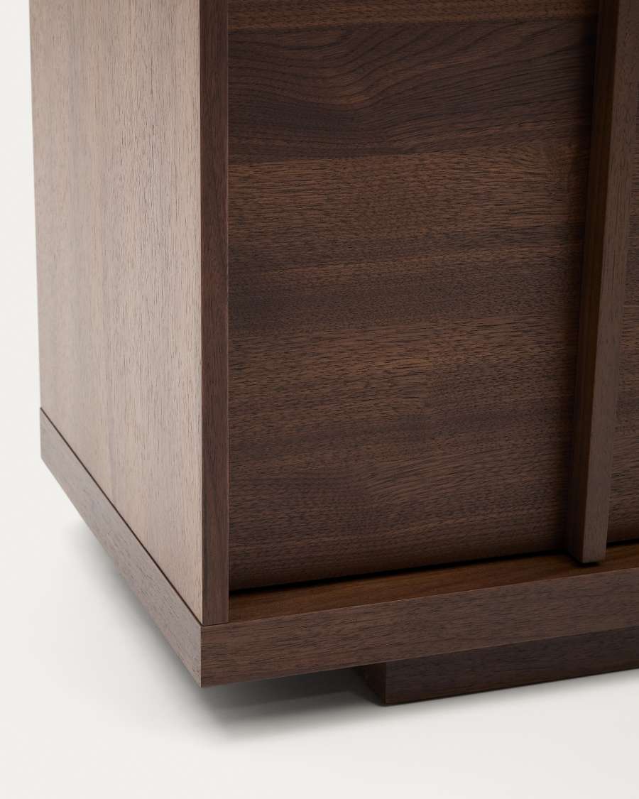 Onix dressoir van notenfineer in donkere afwerking 200 x 80 cm FSC