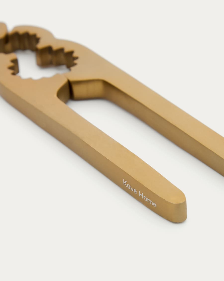 Blisk nutcracker made of gold-coloured stainless steel