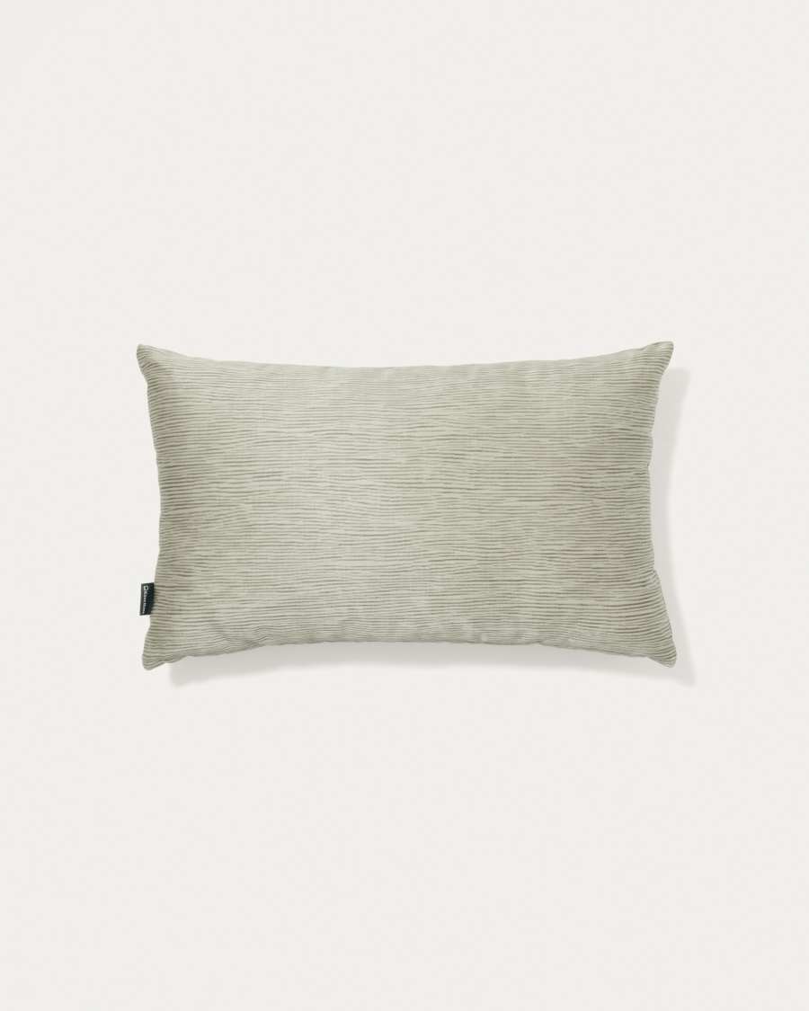 Mirca green textured cushion cover, 50 x 30 cm