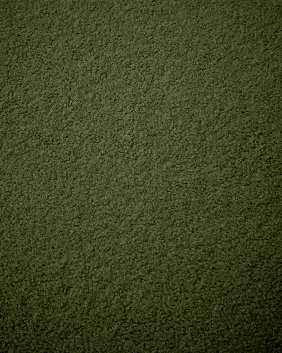 Kaeli footrest cover in green bouclé Ø 90 cm