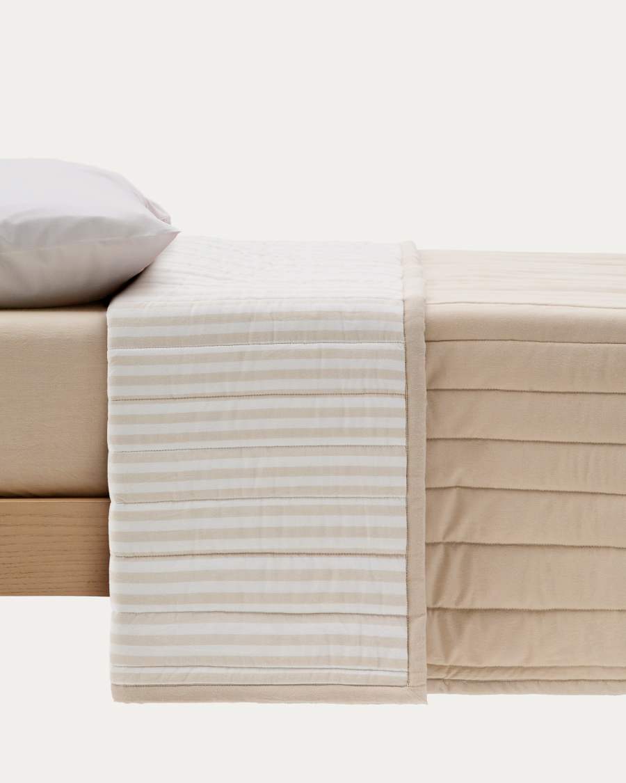 Sini beige bedspread made of 100% organic cotton for 90 cm beds