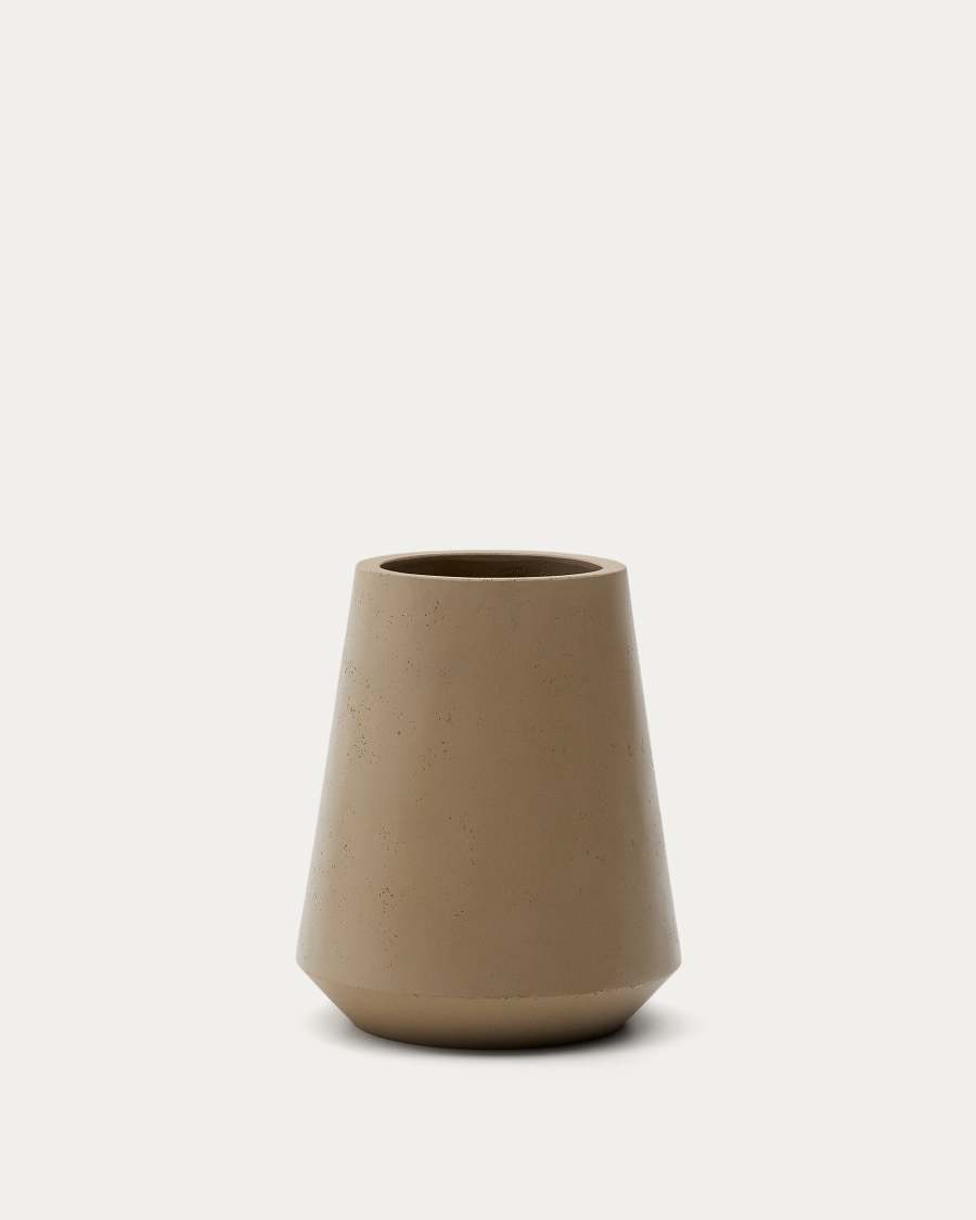 Blumentopf Calun aus Zement in Beige Ø 50 cm
