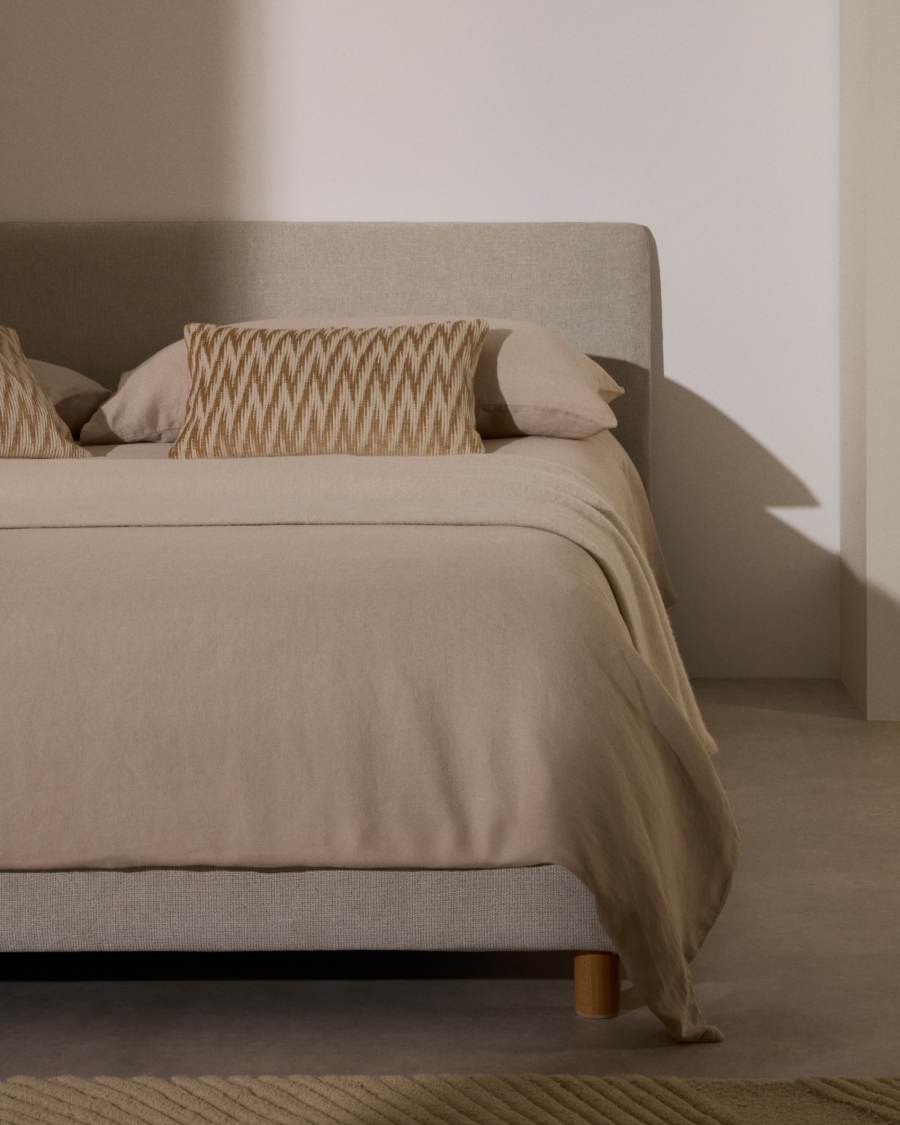 Pearl chenille Valma headboard with removable cover for beds up to 180 cm wide