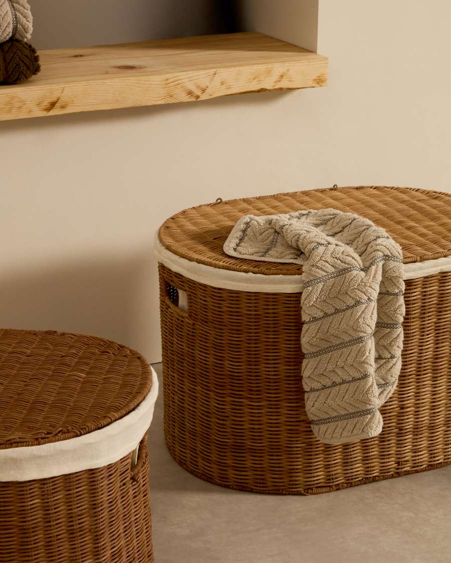 Set Indali aus 2 Körben aus Rattan Ø 50 cm / Ø 55 cm