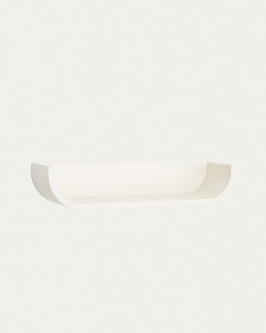 Salaya shelf in lacquered beige ash laminated plywood 60 x 12 cm