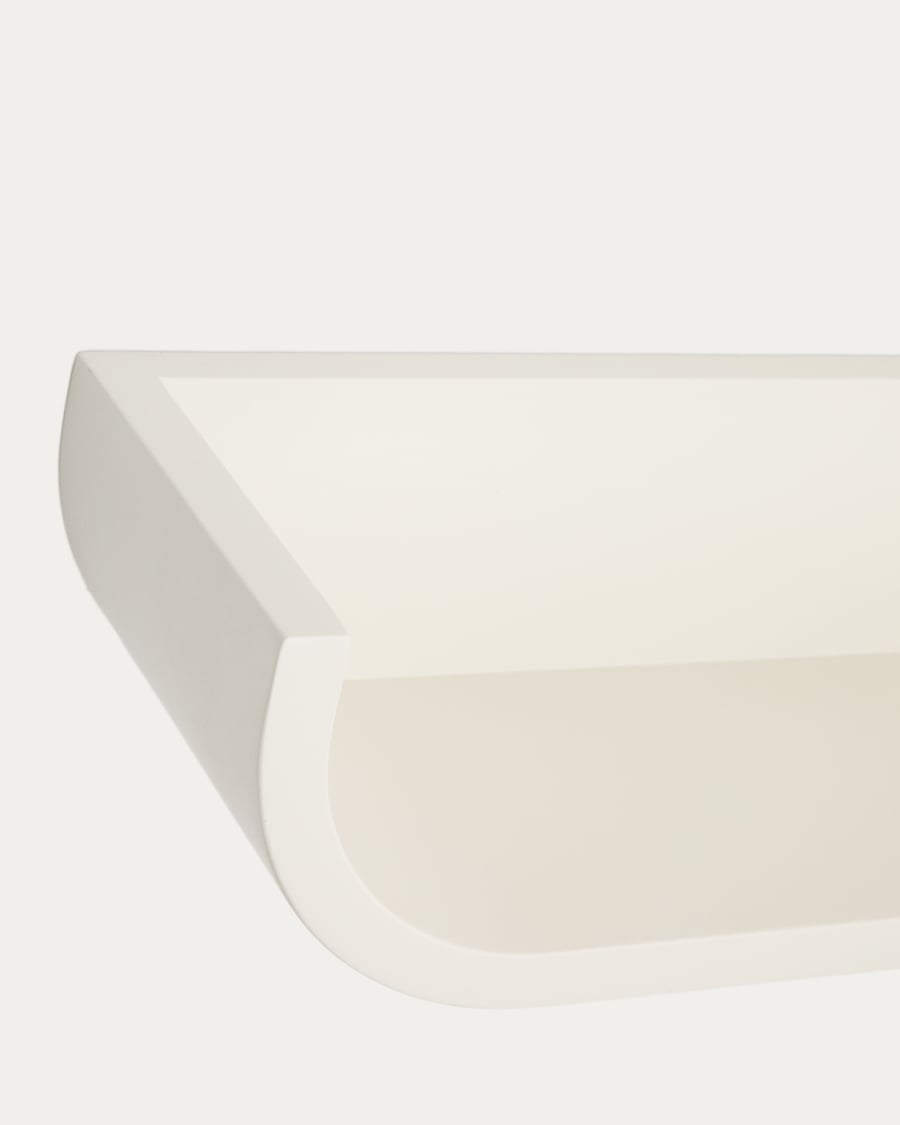 Salaya shelf in lacquered beige ash laminated plywood 60 x 12 cm