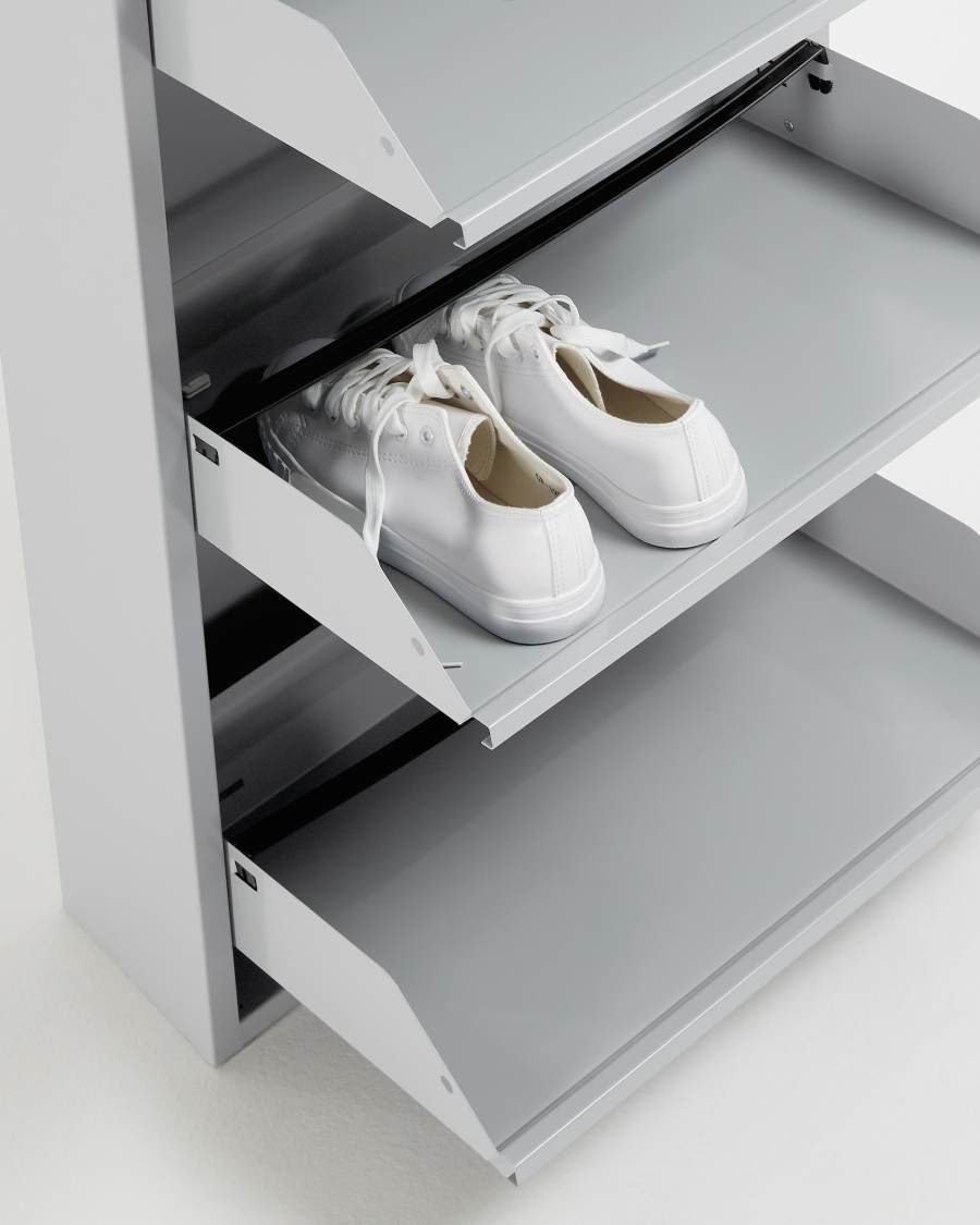 Ode Schuhregal 50 x 136 cm 4-türig in grau