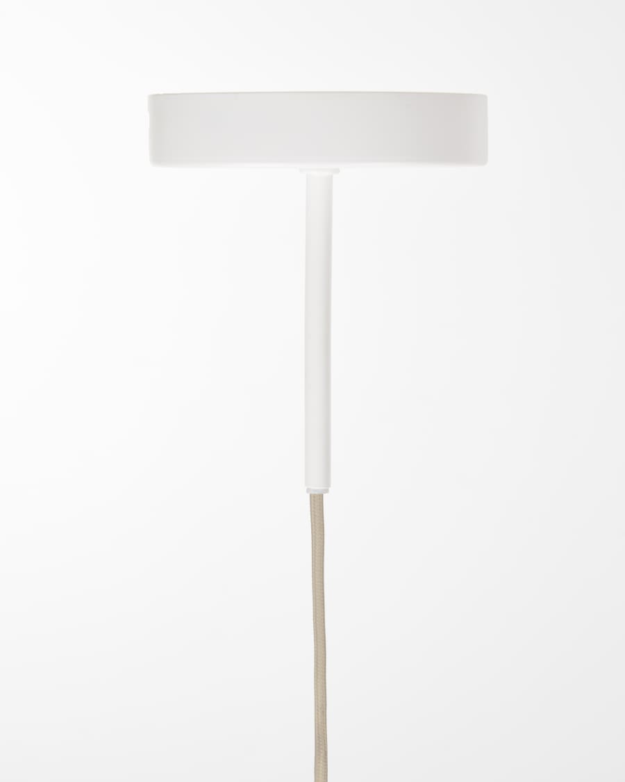 Fluvia metal lamp fitting in a white finish, 150 cm