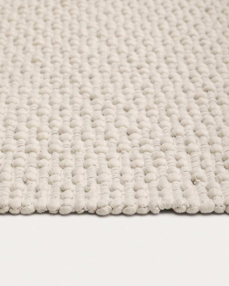 Teppich Mascarell aus Baumwolle und Polyester in Weiß 160 x 230 cm