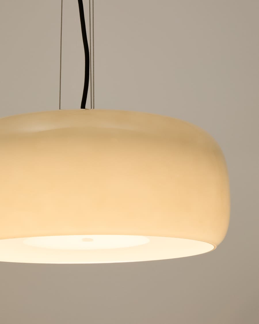Reig light-grey, glass ceiling lamp, Ø 38 cm