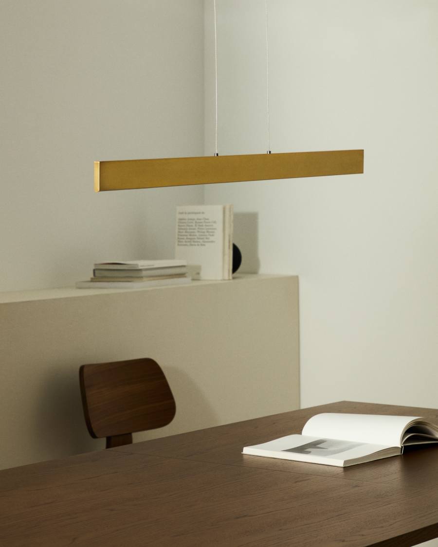 Boadella aluminium ceiling lamp with gold painted finish