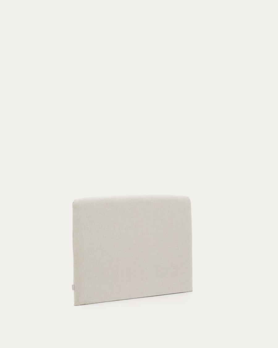 Pearl chenille Valma headboard with removable cover for beds up to 90 cm wide.