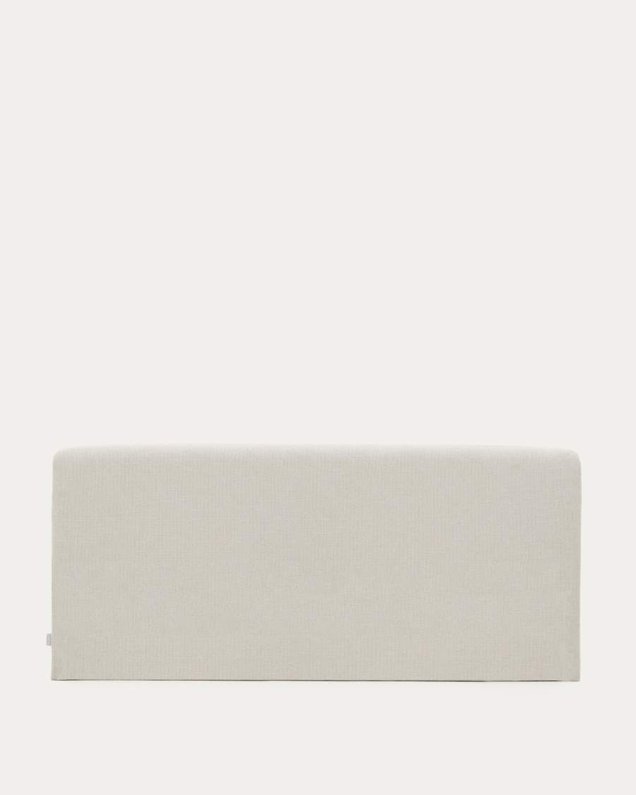 Pearl chenille Valma headboard with removable cover for beds up to 160 cm wide