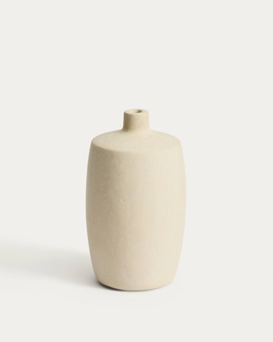 Mireni papier-mâché vase beige Ø 26 cm