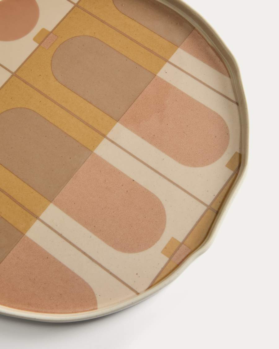 Julnet dinner plate in beige ceramic