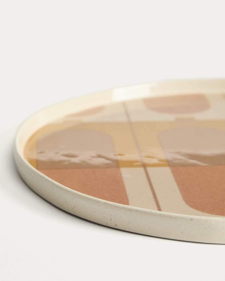 Julnet dinner plate in beige ceramic
