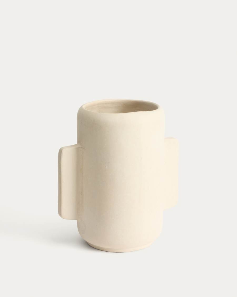 Mireni papier-mâché vase beige 38 cm