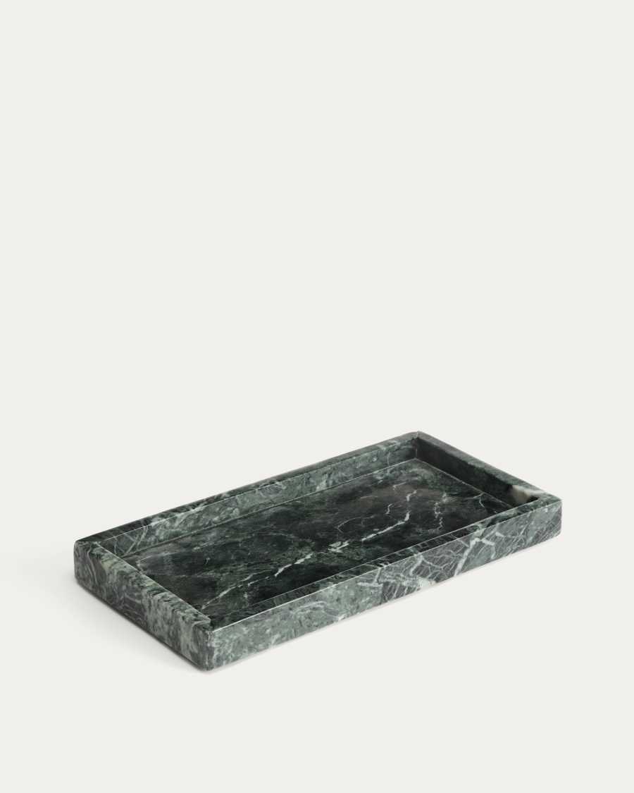 Serela tray in green marble 35 x 18 cm