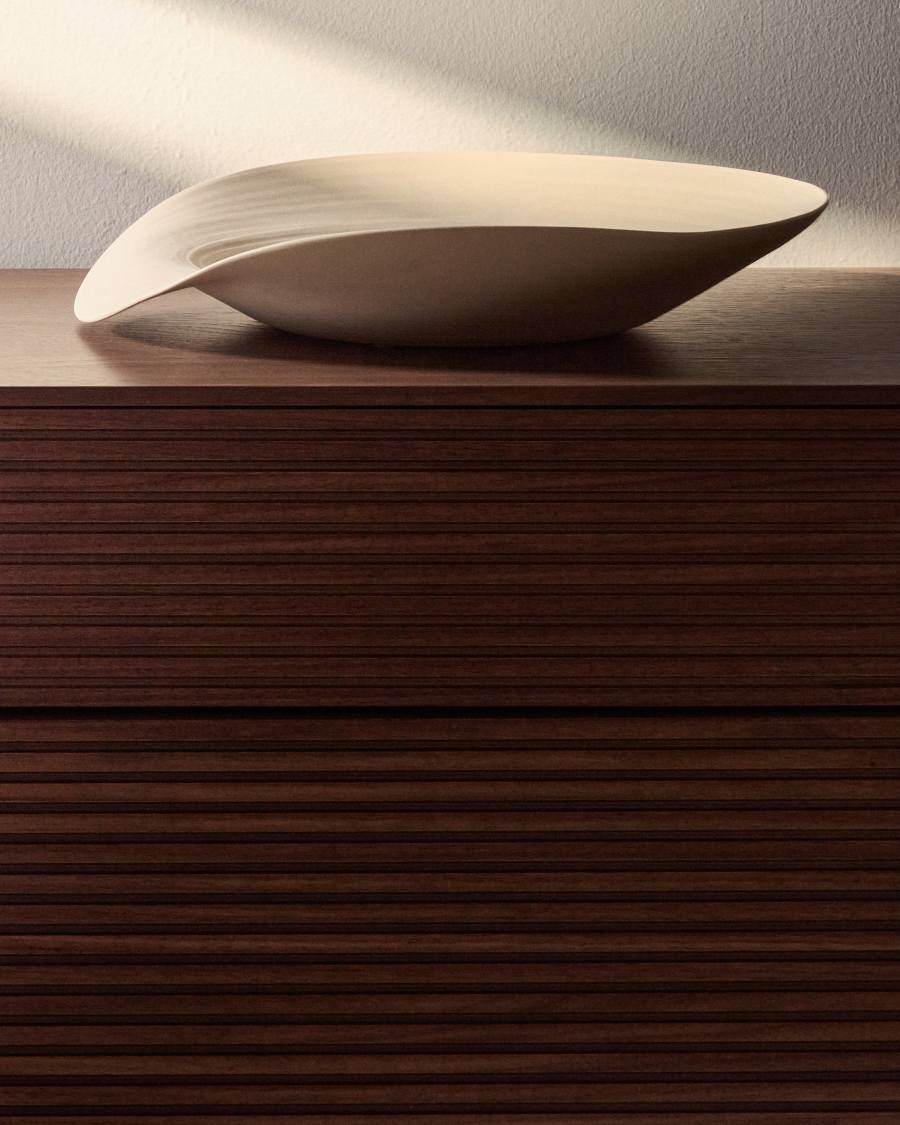Ebenor beige ceramic centerpiece Ø 40 cm