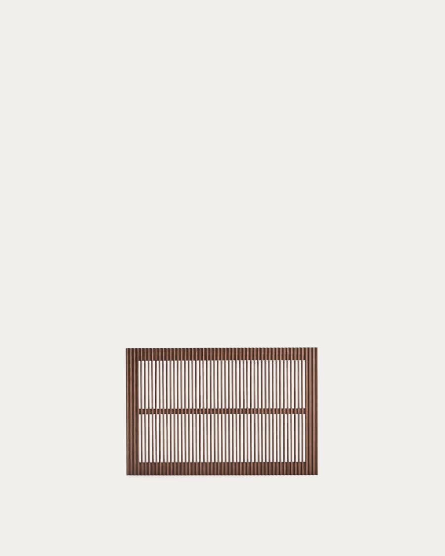 Beyla solid ash wood headboard with walnut finish for a bed up to 90 cm FSC 100%