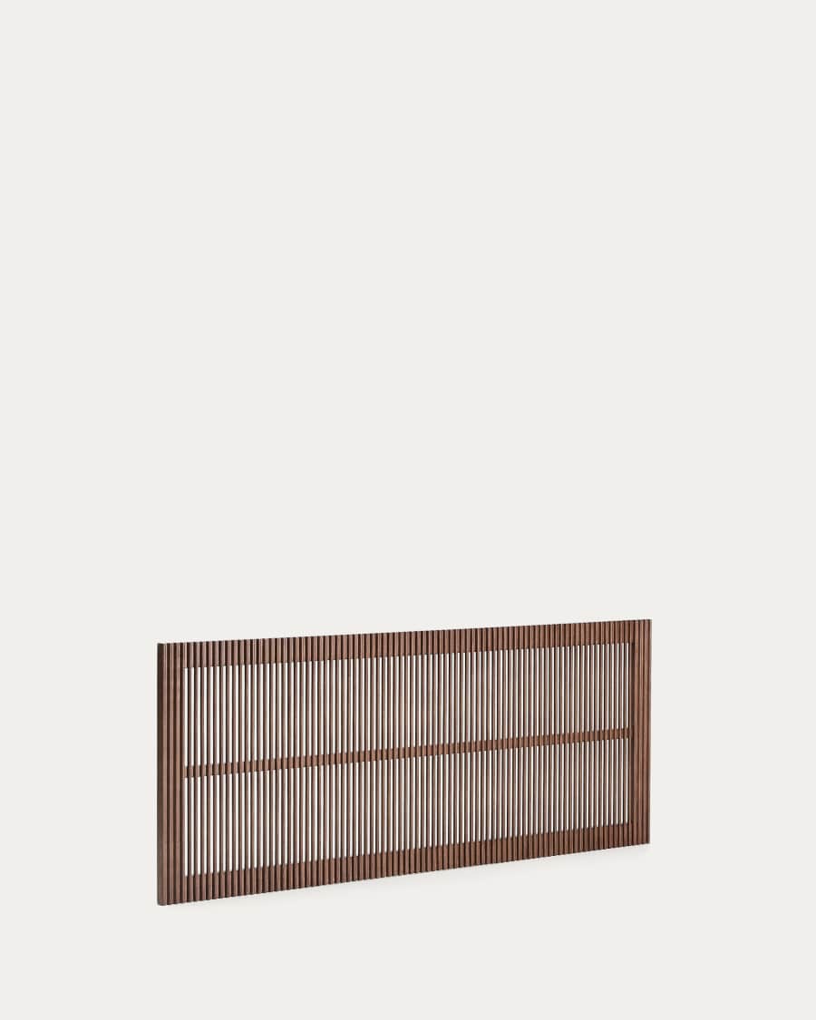 Beyla solid ash wood headboard with walnut finish for a bed up to 160 cm FSC 100%