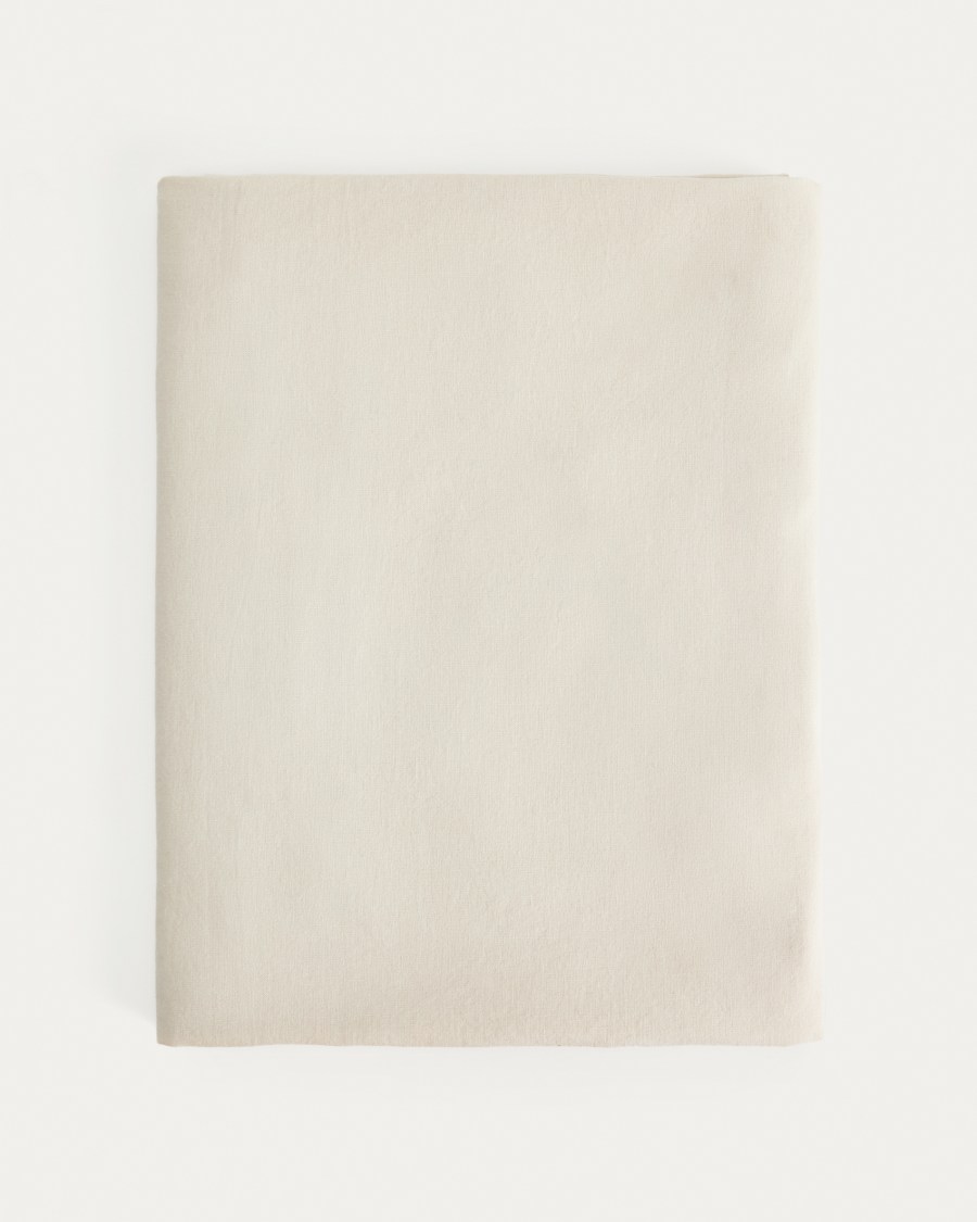 Aldine stone grey linen blend tablecloth 170 x 250 cm