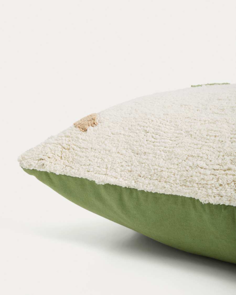Epifania floor cushion cover 100% white cotton with multicolour dots