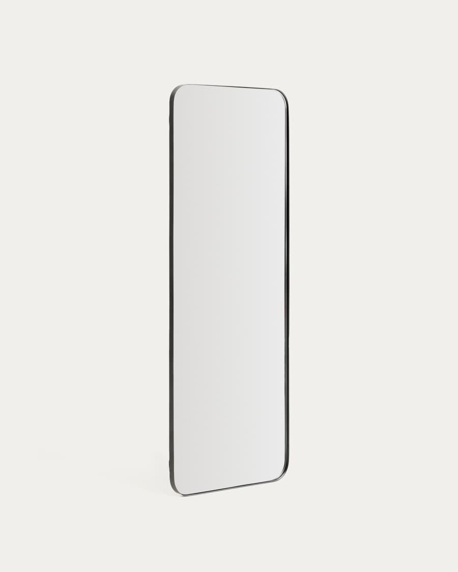 Marco black metal mirror 30 x 100cm