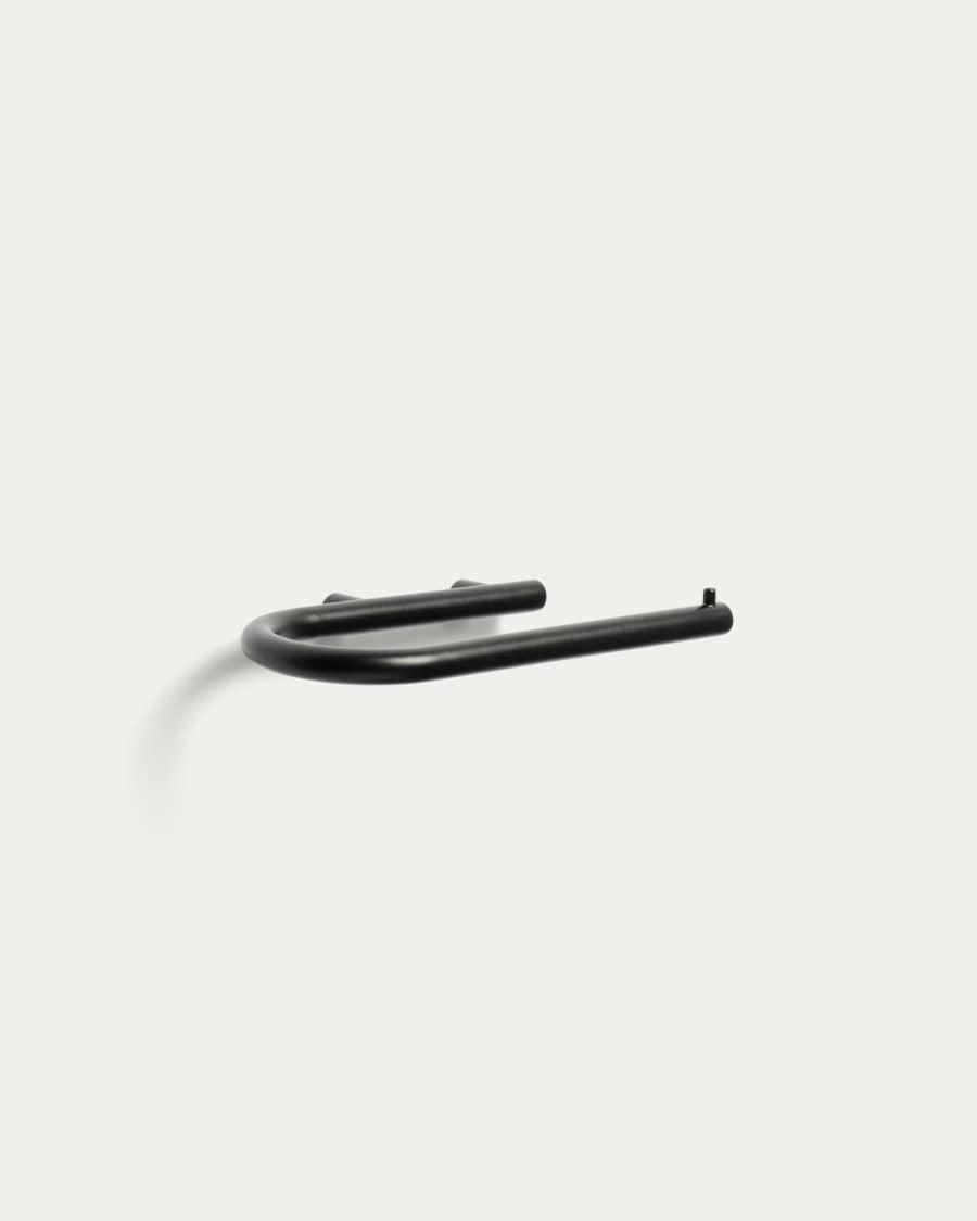 Black metal Arely toilet roll holder