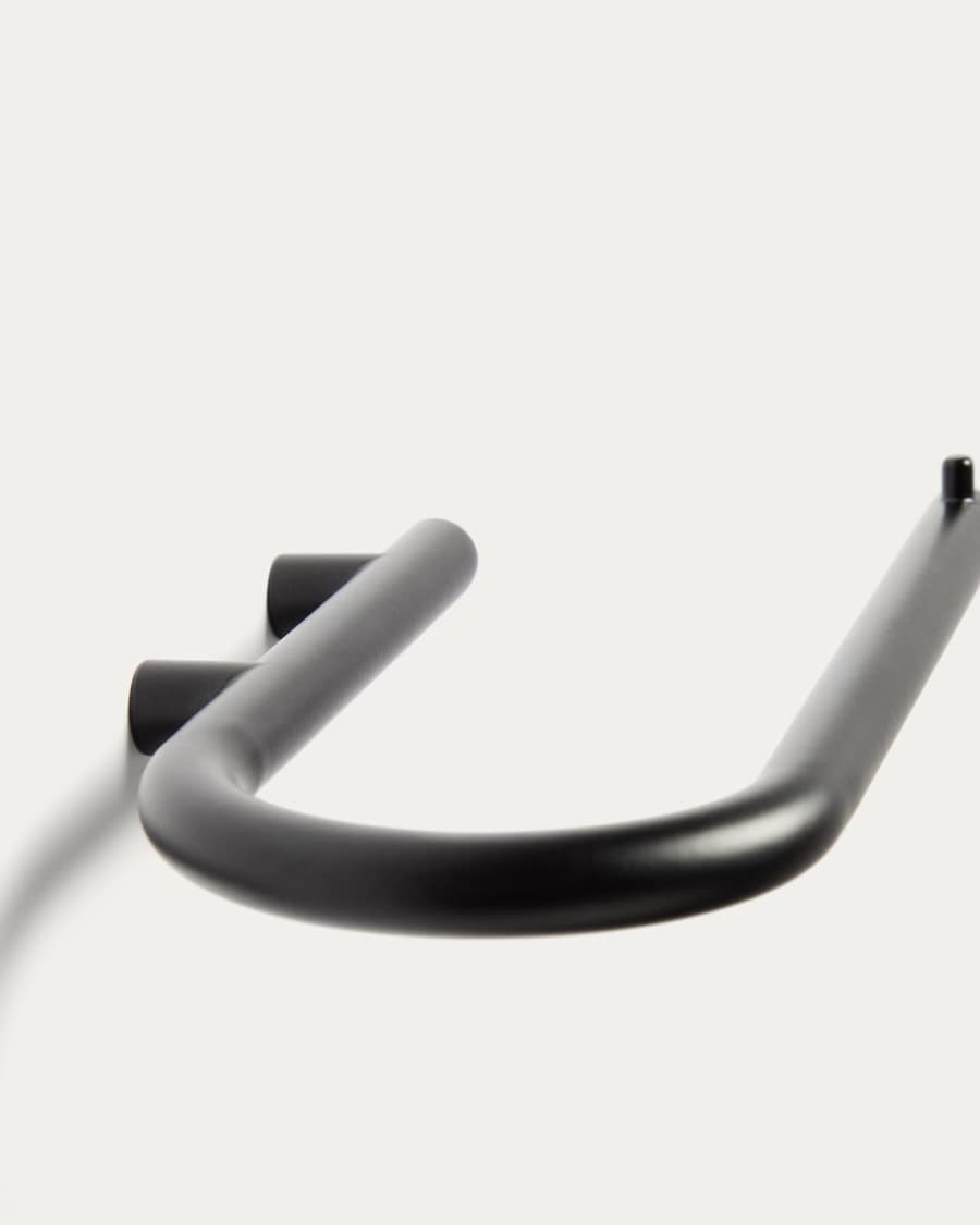 Black metal Arely toilet roll holder