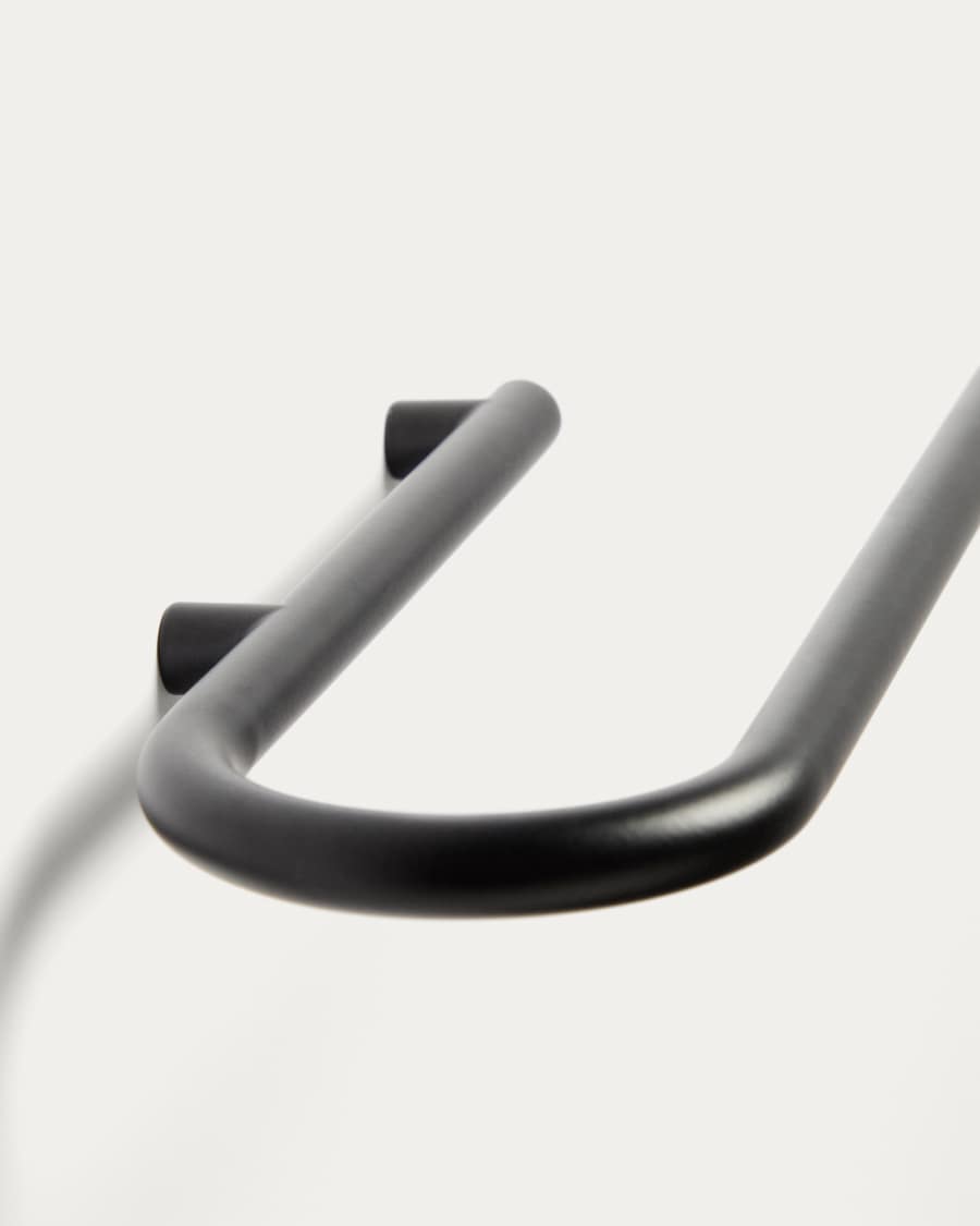 Black metal Arely towel rail