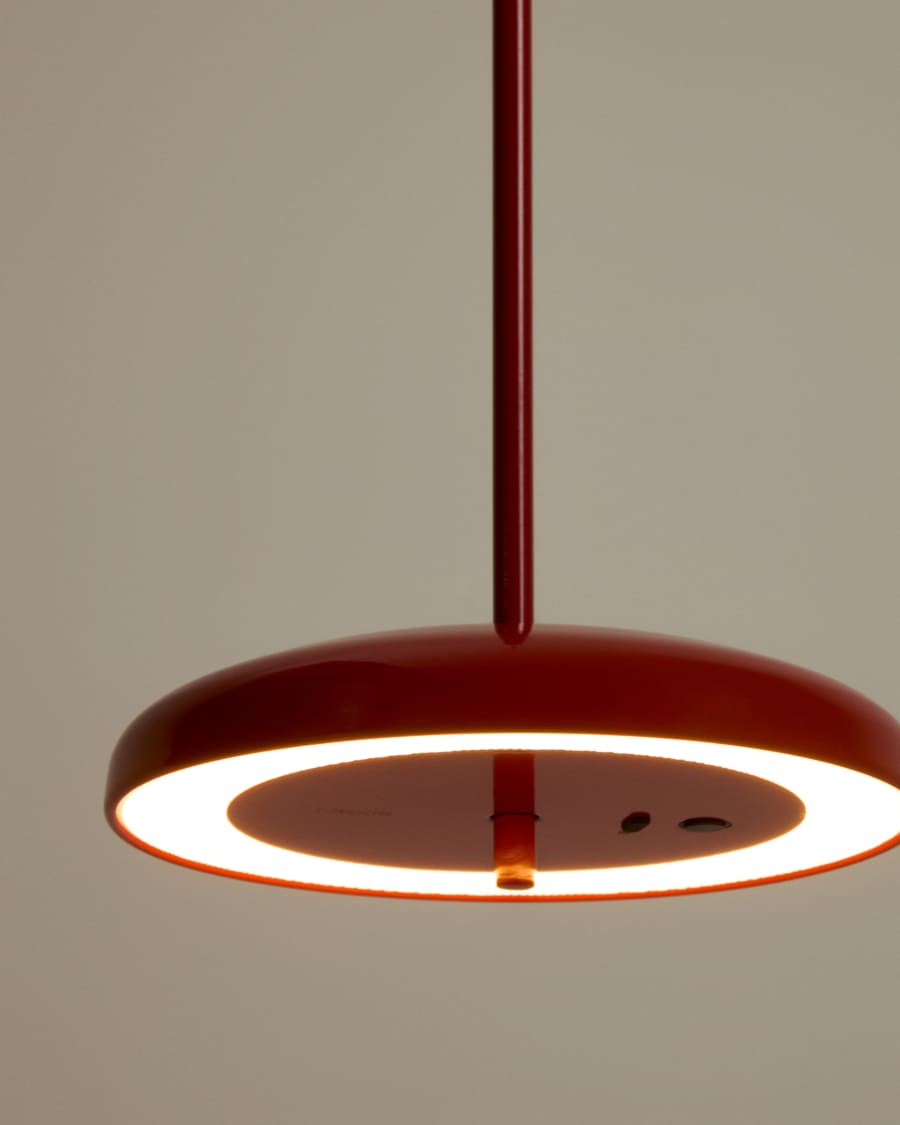Porte red aluminium portable ceiling lamp Ø 16 cm
