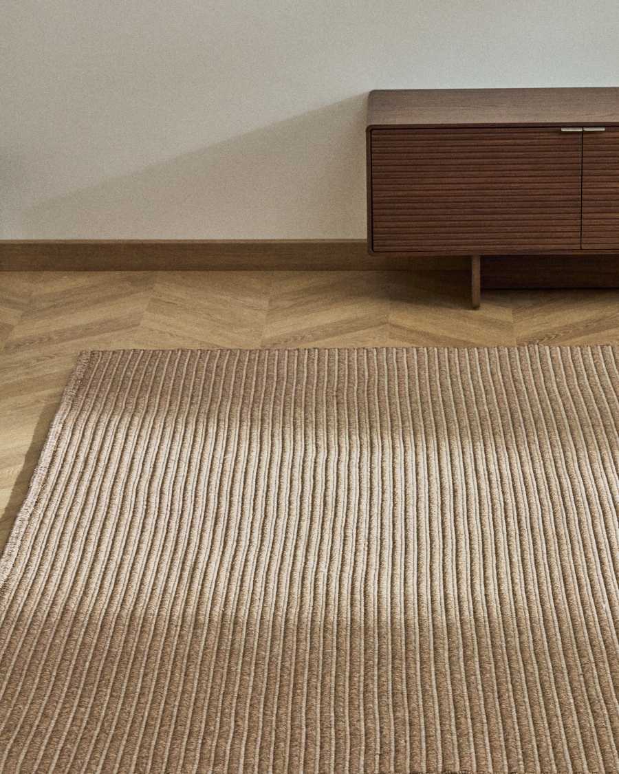 Rug Ardelia in synthetic fibers beige 160 x 230 cm