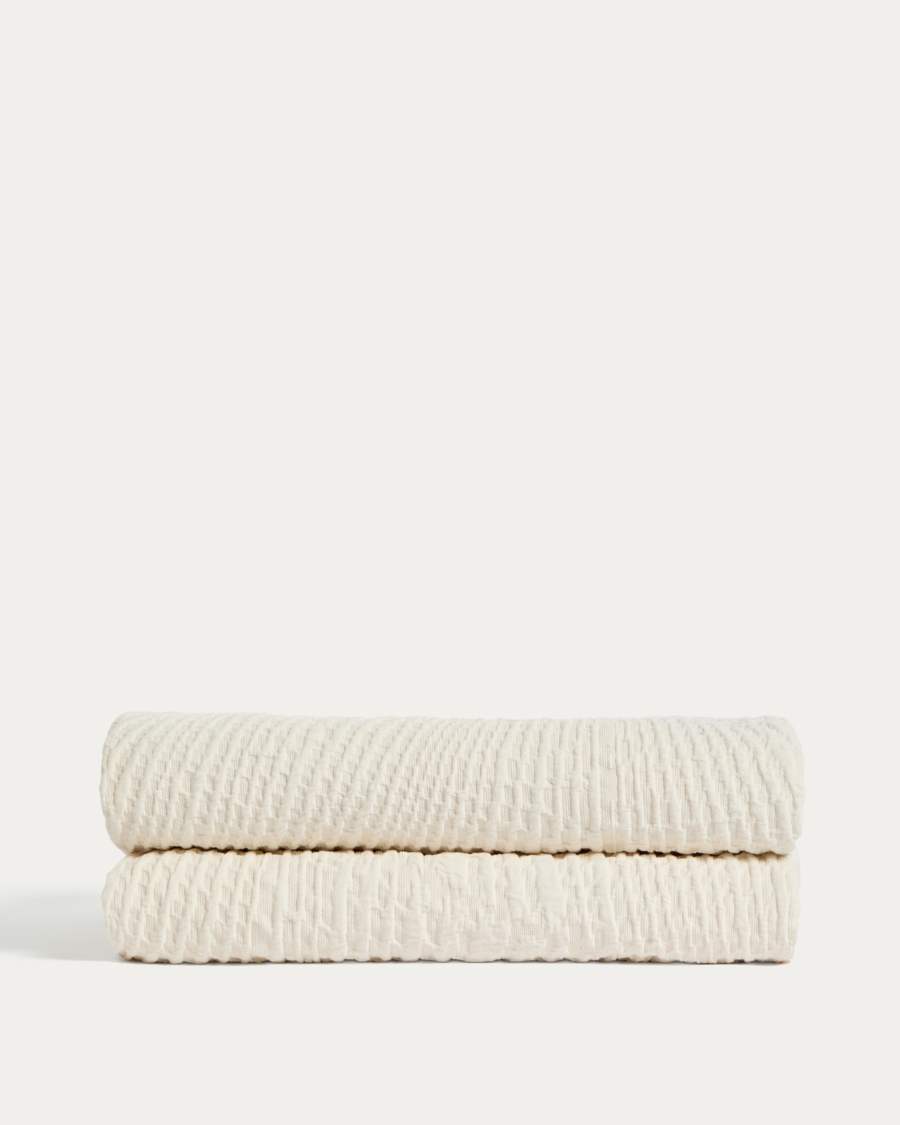 Raylo bedspread in 100% cotton with striped structure for 150/160 cm bed