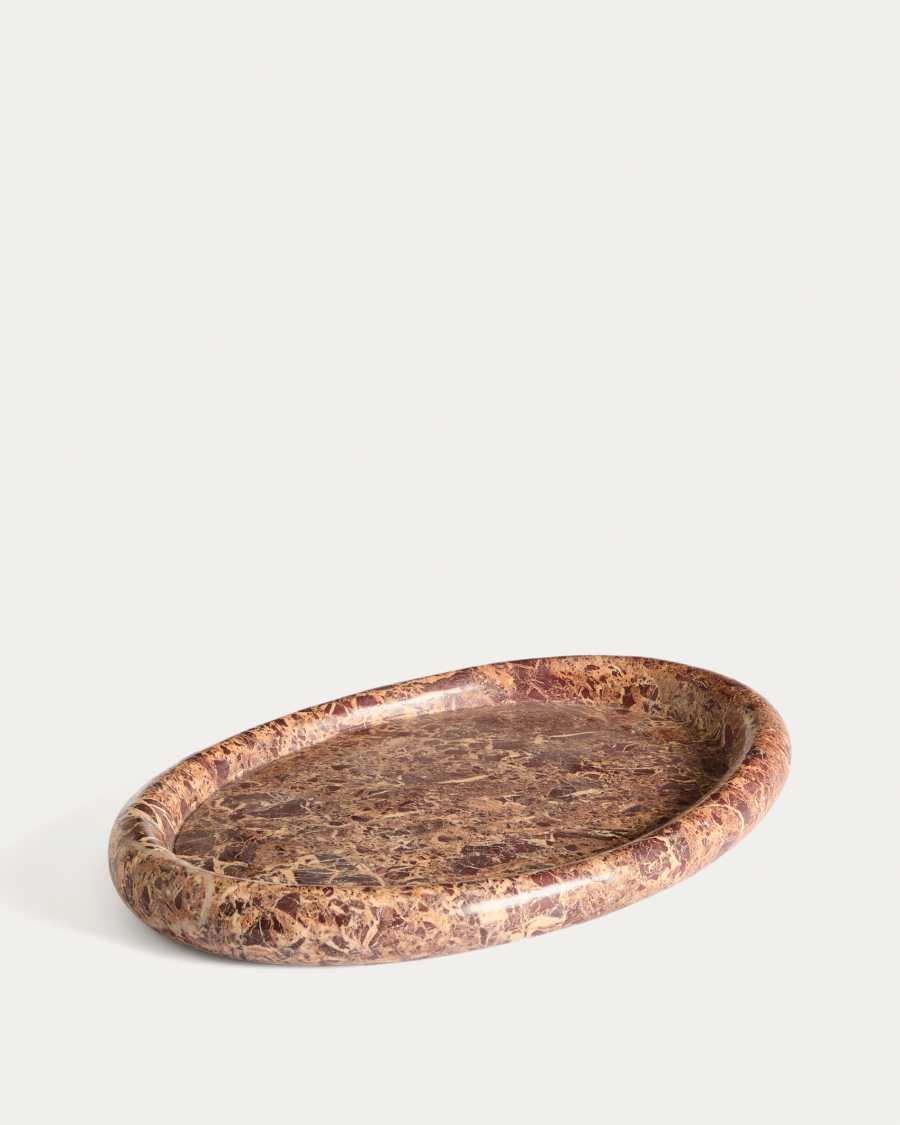 Lenorel tray in maroon marble 43 x 28 cm