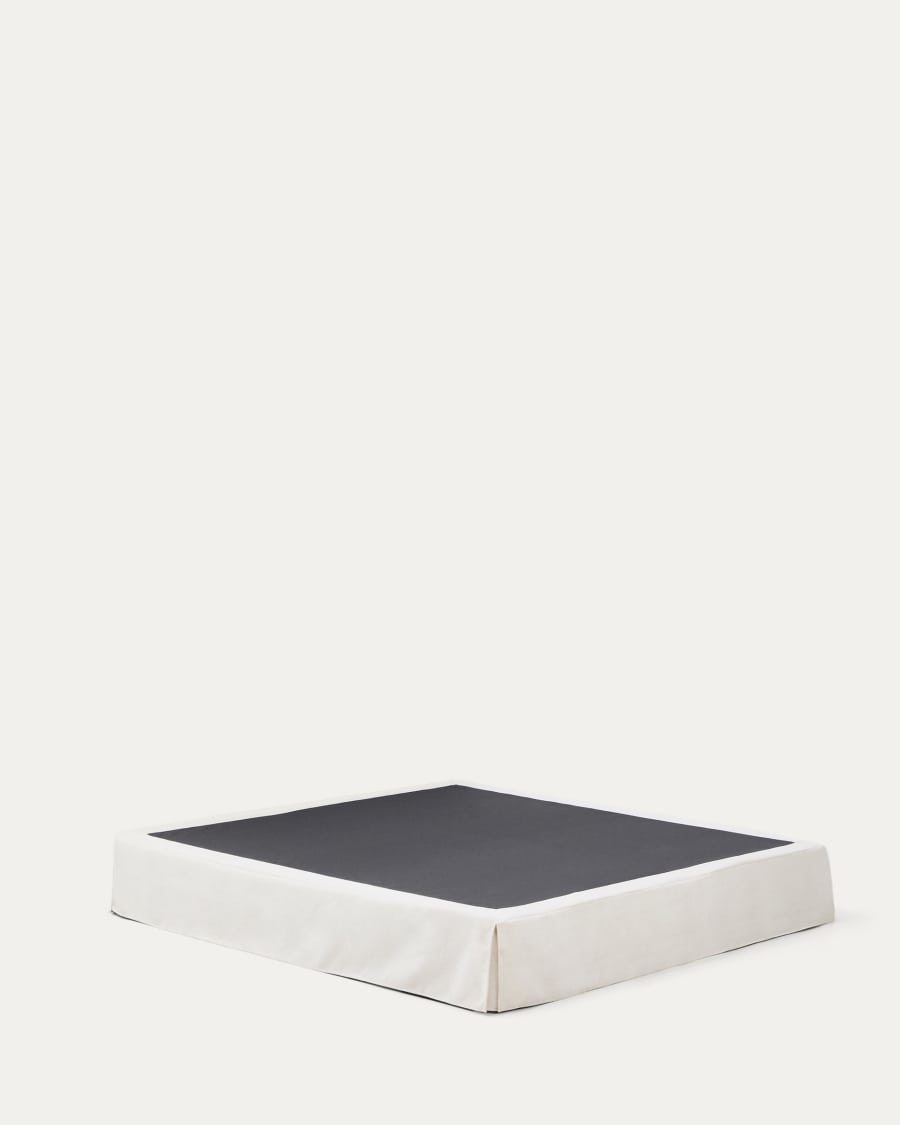 Jaira base cover in white chenille for 180 x 200cm bed